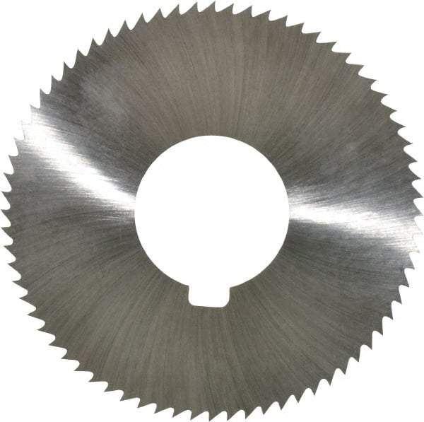 Value Collection - 2-3/4" Diam x 0.023" Blade Thickness x 1" Arbor Hole Diam, 72 Tooth Slitting and Slotting Saw - Arbor Connection, Right Hand, Uncoated, High Speed Steel, Concave Ground, Contains Keyway - Caliber Tooling