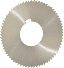 Value Collection - 2-3/4" Diam x 0.032" Blade Thickness x 1" Arbor Hole Diam, 72 Tooth Slitting and Slotting Saw - Arbor Connection, Right Hand, Uncoated, High Speed Steel, Concave Ground, Contains Keyway - Caliber Tooling