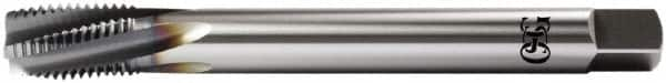 OSG - M27x3.00 Metric Coarse 5 Flute Plug Spiral Flute Tap - Vanadium High Speed Steel, TiCN Finish, Left Hand Flute, Right Hand Thread, D19, Series 13118 - Caliber Tooling