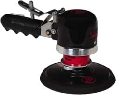 PRO-SOURCE - 12,000 OPM, 3 CFM Air Consumption, 90 psi Air Pressure, Palm Air Orbital Sander - Round Pad, 1/4 NPT Inlet - Caliber Tooling