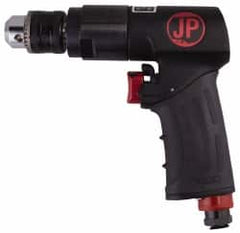 Air Drill: 3/8″ Keyed Chuck, Reversible Pistol Grip, 2,000 RPM, 0.5 hp