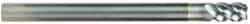 OSG - 10mm, 4 Flute, Single End, Solid Carbide, 1mm Corner Radius End Mill - 100mm OAL, 45° Helix, Right Hand Flute, 15mm LOC, Right Hand Cut, 30mm Extended Reach - Caliber Tooling