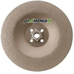 Camel Grinding Wheels - 24 Grit, 7" Wheel Diam, 1/4" Wheel Thickness, Type 29 Depressed Center Wheel - Diamond, 8,500 Max RPM - Caliber Tooling