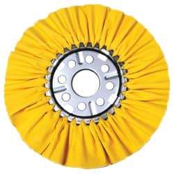 Osborn - 10" Diam x 1/2" Thick Unmounted Buffing Wheel - 16 Ply, Ventilated Bias Cut, 2" Arbor Hole, Hard Density, Coarse Grade - Caliber Tooling