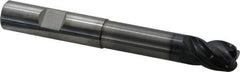 OSG - 1/2", 4 Flute, Single End, Solid Carbide, 0.12" Corner Radius End Mill - 4" OAL, 35° Helix, Right Hand Flute, 5/8" LOC, Right Hand Cut, 2-1/4" Extended Reach - Caliber Tooling