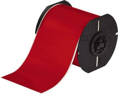 Brady - 4" Wide x 1,200" Long, Red Vinyl Tape - For BBP30 Label Printer, BBP33 Label Printer, BBP35 Multicolor Sign & Label Printer, BBP37 Color & Cut Sign & Label Printer, BradyPrinter S3100, BBP31 Sign & Label Printer - Caliber Tooling