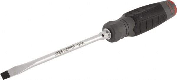 Proto - 267mm OAL Keystone Slotted Screwdriver - 152mm Blade Length, Round Shank, Ergonomic Handle - Caliber Tooling