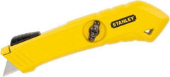 Stanley - Springback Safety Cutter - 2-29/64" Blade, Yellow Zinc Handle, 1 Blade Included - Caliber Tooling