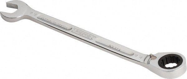 Combination Wrench: 11-13/16'' OAL, Steel, Chrome-Plated