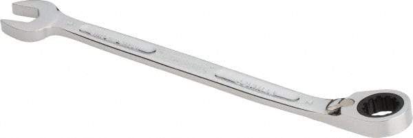 Proto - 14mm 12 Point Combination Wrench - 15° Head Angle, 8-49/64" OAL, Steel, Chrome Finish - Caliber Tooling