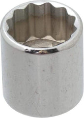 Proto - 1/4" Drive, Standard Hand Socket - 12 Points, 7/8" OAL, Alloy Steel, Chrome Finish - Caliber Tooling