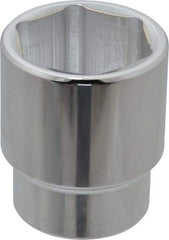 Proto - 1/2" Drive, Standard Hand Socket - 6 Points, 1-3/4" OAL, Alloy Steel, Chrome Finish - Caliber Tooling