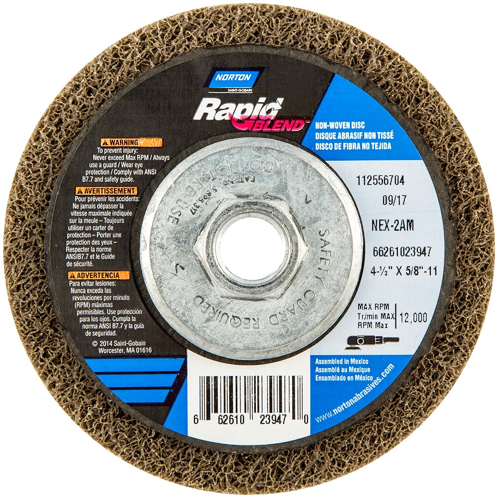 Norton - Deburring Wheels Wheel Type: 27 Wheel Diameter (Inch): 4.5 - Caliber Tooling