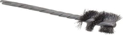 Osborn - 1" Long x 9/16" Diam Steel Internal Spiral Brush - Single Spiral, 3-1/2" OAL, 0.005" Wire Diam, 1/8" Shank Diam - Caliber Tooling