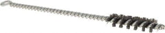 Osborn - 1/2" Diam Helical Steel Tube Brush - Single Spiral, 0.006" Filament Diam, 2" Brush Length, 8" OAL, 0.221" Diam Shank - Caliber Tooling