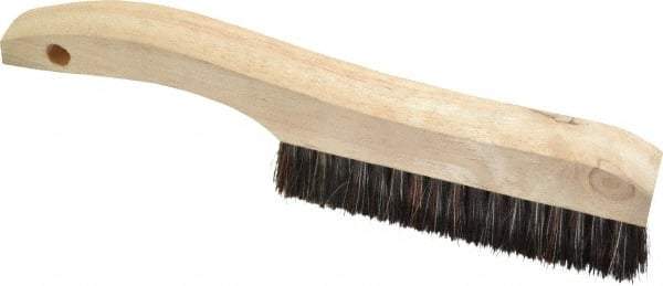 Osborn - 4 Rows x 18 Columns Tampico Plater's Brush - 5-1/4" Brush Length, 10" OAL, 1" Trim Length, Wood Shoe Handle - Caliber Tooling