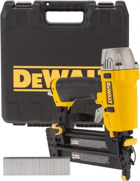 DeWALT - 5/8 to 2" Nail Length, 5/8 to 2" Nail Diam, 18 Gauge Brad Air Nailer Kit - 70 to 120 psi - Caliber Tooling