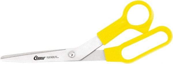 Clauss - 5" LOC, 8-1/2" OAL Stainless Steel Bent Shears - Plastic Offset Handle, For Paper, Fabric - Caliber Tooling