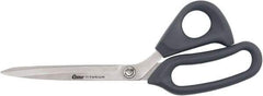 Clauss - 7" LOC, 10" OAL Titanium Shears - Flexible Plastic Bent Handle, For Paper, Fabric - Caliber Tooling