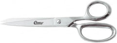 Clauss - 5" LOC, 8-1/4" OAL Straight Shears - Steel Straight Handle, For Paper, Fabric - Caliber Tooling