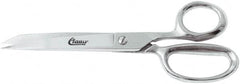 Clauss - 4" LOC, 8" OAL Straight Shears - Steel Straight Handle, For Paper, Fabric - Caliber Tooling