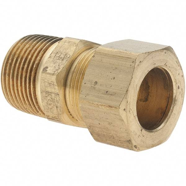 Parker - 3/4" OD, Brass Male Connector - 100 Max Working psi, Comp x MNPT Ends - Caliber Tooling