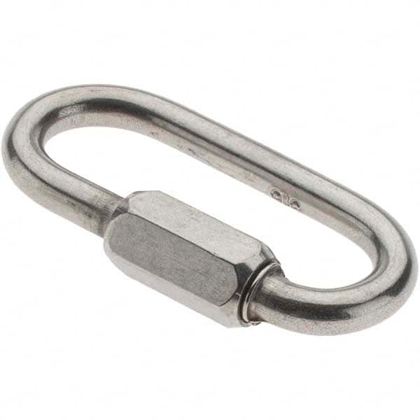 Value Collection - Stainless Steel Quick Link - 3/16" Diameter, 800 Lb Load Limit - Caliber Tooling