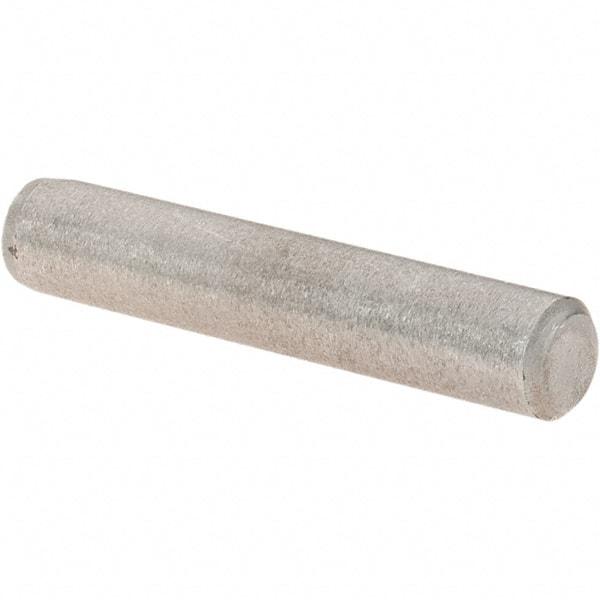 Value Collection - 3/16" Diam x 1" Pin Length Grade 8 Alloy Steel Standard Dowel Pin - C 50-58 Hardness, 7,200 Lb Breaking Strength, 1 Beveled & 1 Rounded End - Caliber Tooling