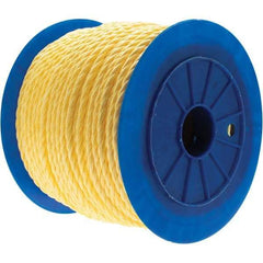 Value Collection - 600' Max Length Polypropylene Twisted Rope - 3/8" Diam - Caliber Tooling