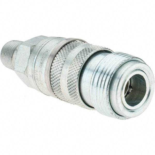 Value Collection - 3/8 Male Pipe Industrial Pneumatic Hose Coupler - Steel - Caliber Tooling