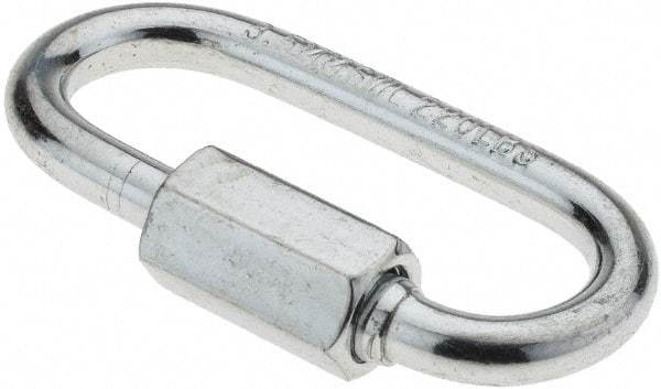 Value Collection - Zinc Plated Carbon Steel Quick Link - 1/8" Diameter, 220 Lb Load Limit - Caliber Tooling