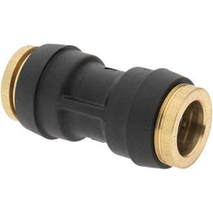 Parker - 1/2" Outside Diam, Brass Push-to-Connect Tube Union - 250 Max psi, Tube to Tube Connection - Caliber Tooling