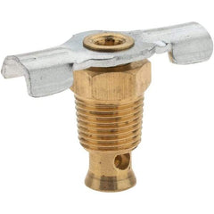 Value Collection - 1/8" Pipe, External Seat Drain Cock & Shutoff Valve - 1/8 Thread, 150 Max psi, 1-1/8" Long - Caliber Tooling