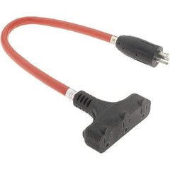 Value Collection - 2', 12/3 Gauge/Conductors, Orange Indoor & Outdoor Extension Cord - 15 Amps, 125 Volts, UL STW - Caliber Tooling