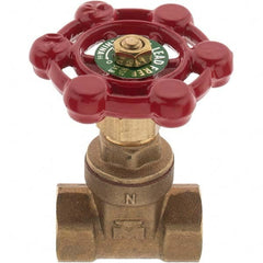 Value Collection - 1/4" Pipe, FNPT x FNPT Bronze Solid Wedge Gate Valve - 200 WOG, 125 WSP, For Use with Plumbing Application - Caliber Tooling