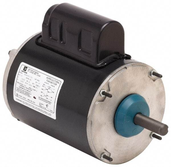 US Motors - 1/3 hp, TEAO Enclosure, Auto Thermal Protection, 1,075 RPM, 115 Volt, 60 Hz, Industrial Electric AC/DC Motor - Size 48 Frame, Stud Mount, 1 Speed, Ball Bearings, 5.2 Full Load Amps, B Class Insulation, CW Drive End - Caliber Tooling