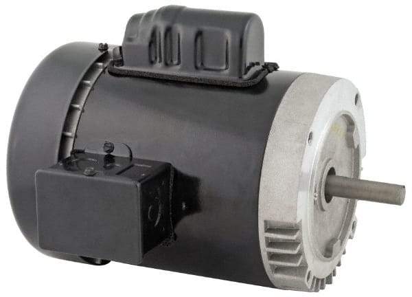 US Motors - 3/4 hp, TEFC Enclosure, Auto Thermal Protection, 1,725 RPM, 115/208-230 Volt, 60 Hz, Capacitor Start Motor - Size 56C Frame, C-Face Mount, 1 Speed, Ball Bearings, 10.92 Full Load Amps, B Class Insulation, Reversible - Caliber Tooling