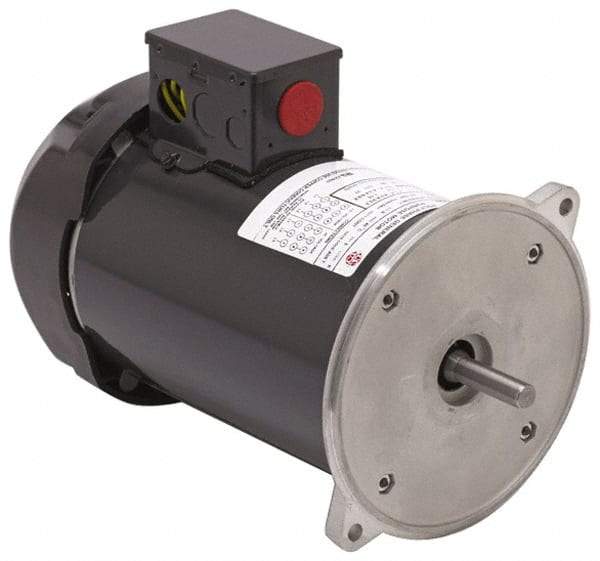 US Motors - 1/2 hp, TEFC Enclosure, Manual Thermal Protection, 1,725 RPM, 115/230 Volt, 60 Hz, Industrial Electric AC/DC Motor - Size 56 Frame, Rigid Mount, 1 Speed, Ball Bearings, 9.0/4.5 Full Load Amps, B Class Insulation, Reversible - Caliber Tooling