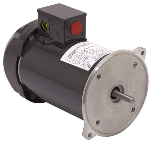 US Motors - 3/4 hp, TEFC Enclosure, Manual Thermal Protection, 1,725 RPM, 115/230 Volt, 60 Hz, Industrial Electric AC/DC Motor - Size 56 Frame, Flange Mount, 1 Speed, Ball Bearings, 10.6/5.3&11.8/5.9 Full Load Amps, B Class Insulation, Reversible - Caliber Tooling