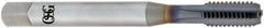 OSG - M18x1.50 Metric Fine 6H 5 Flute TiCN Finish Powdered Metal Straight Flute Machine Tap - Bottoming, Right Hand Thread, 125mm OAL, 1-13/16" Thread Length, D6 Limit, Oversize - Exact Industrial Supply