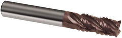 Guhring - 3/8", 1-3/4" LOC, 3/8" Shank Diam, 4" OAL, 4 Flute, Solid Carbide Square End Mill - Single End, Nano-A Finish, Spiral Flute, 36/38° Helix, Centercutting, Right Hand Cut, Right Hand Flute, Series 4262 - Caliber Tooling