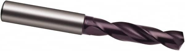 Screw Machine Length Drill Bit: 0.626″ Dia, 140 °, Solid Carbide FIREX Finish, Right Hand Cut, Spiral Flute, Straight-Cylindrical Shank, Series 5514