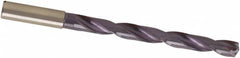 Guhring - 5mm, 140° Point, Spiral Flute, Solid Carbide Taper Length Drill Bit - nano-A Finish, 50mm Flute Length, 90mm OAL, Series 5746 - Caliber Tooling