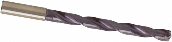 Guhring - 15/64", 140° Point, Spiral Flute, Solid Carbide Taper Length Drill Bit - nano-A Finish, 57mm Flute Length, 97mm OAL, Series 5746 - Caliber Tooling