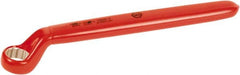 Wiha - 3/8" 6 Point Insulated Offset Box Wrench - Single End, Chrome Vanadium Steel, Hi-Vis Red Finish - Caliber Tooling