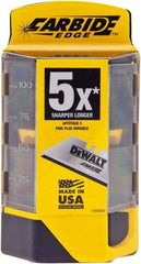 DeWALT - 50 Piece Steel Utility Knife Blade - 2-1/2" OAL - Caliber Tooling