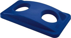 Rubbermaid - Rectangle Lid for Use with Rectangular Recycle Containers - Blue, For Slim Jim Trash Cans - Caliber Tooling