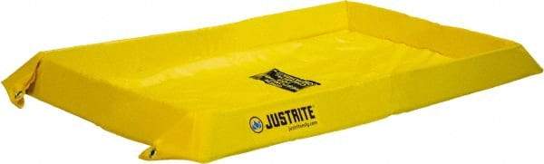 Justrite - 80 Gal Low Wall Berm - 4" High x 4' Wide x 8" Long - Caliber Tooling