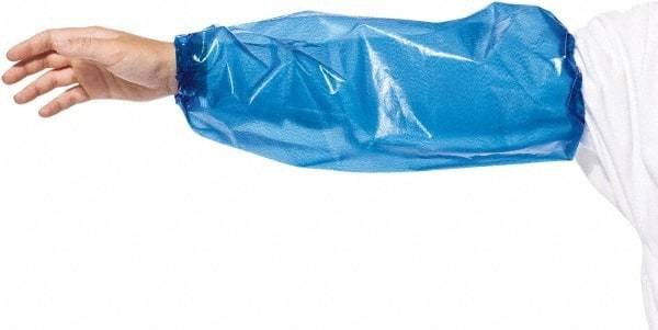 PolyConversions - Size Universal, Blue Polyolefin Sleeve - 18" Long Sleeve, Elastic Opening at Both Ends - Caliber Tooling