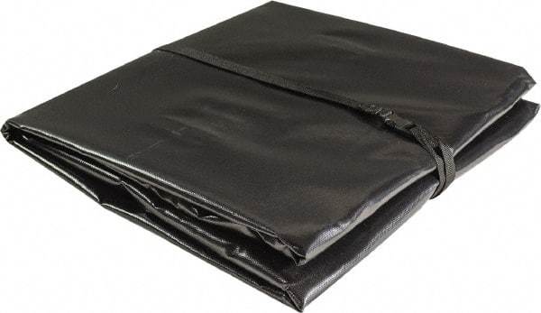 Justrite - 60" Long x 60" Wide Vinyl Tarp & Dust Cover - Black, Grommet - Caliber Tooling